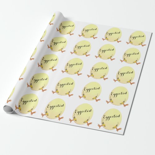 Eggcitement Add Baby Name Wrapping Paper