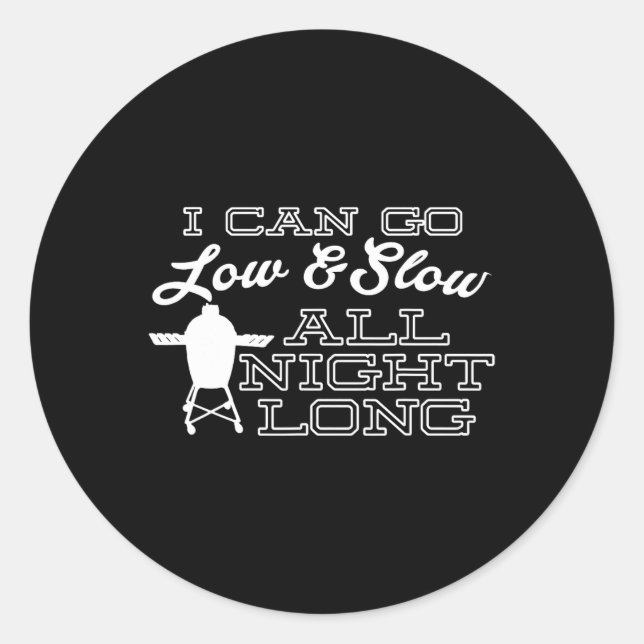 Egghead Funny Bbq Kamado Smoker Grilling Pitmaster Classic Round Sticker (Front)