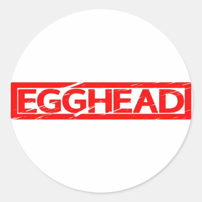 Egghead Stamp Classic Round Sticker (Front)