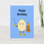 Egghead Violinist Card