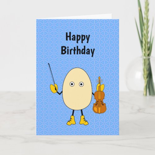 Egghead Violinist Card