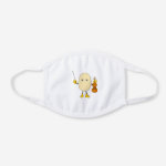 Egghead Violinist White Cotton Face Mask