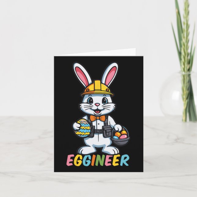 Eggineer Engineer Funny Easter Day Men Women Easte Card (Front)
