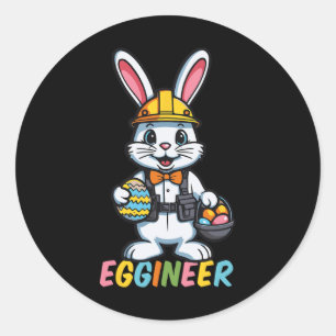 Eggineer Engineer Funny Easter Day Men Women Easte Classic Round Sticker
