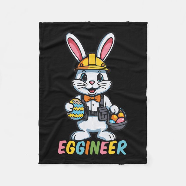 Eggineer Engineer Funny Easter Day Men Women Easte Fleece Blanket (Front)
