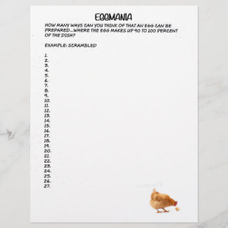 EGGMANIA GAME LETTERHEAD