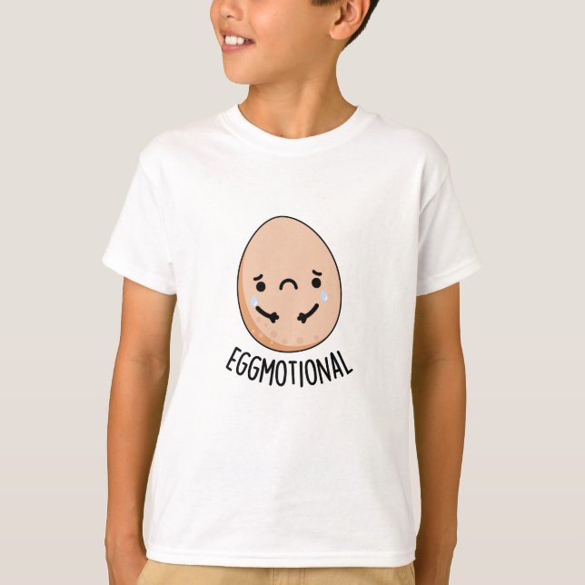 Eggmotional Funny Emotional Egg Pun  T-Shirt (Front)