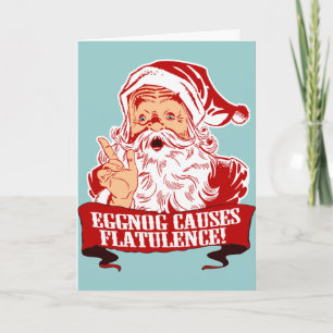 Eggnog Causes Flatulence Holiday Card