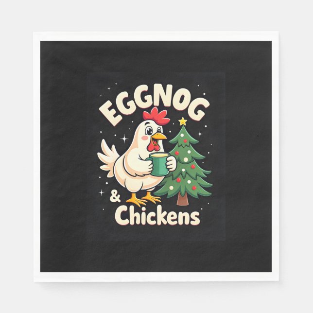 Eggnog & Chickens Napkins (Front)