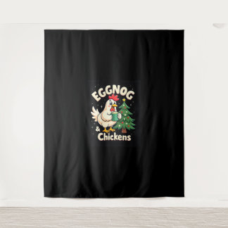 Eggnog & Chickens Tapestry