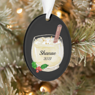 Eggnog Cup Personalized Ornament