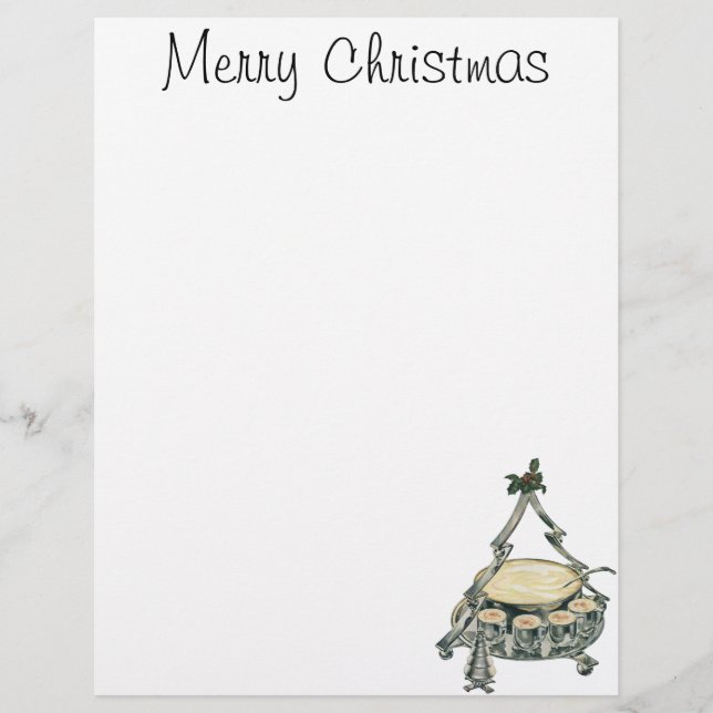 Eggnog in a Vintage Christmas Tree Punch Bowl (Front)