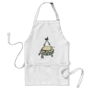 Eggnog in a Vintage Christmas Tree Punch Bowl Adult Apron