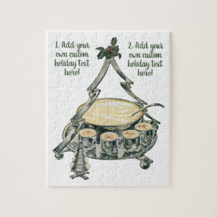Eggnog in a Vintage Christmas Tree Punch Bowl Jigsaw Puzzle