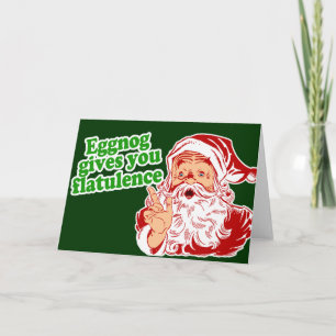 Eggnog Makes Santa Fart Holiday Card