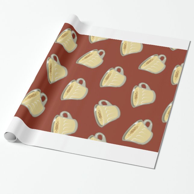 Eggnog Pattern Wrapping Paper (Unrolled)