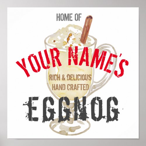 Eggnog Personalized Poster