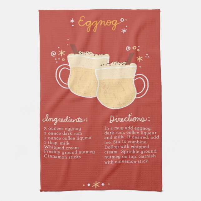 Eggnog Recipe Towel (Vertical)