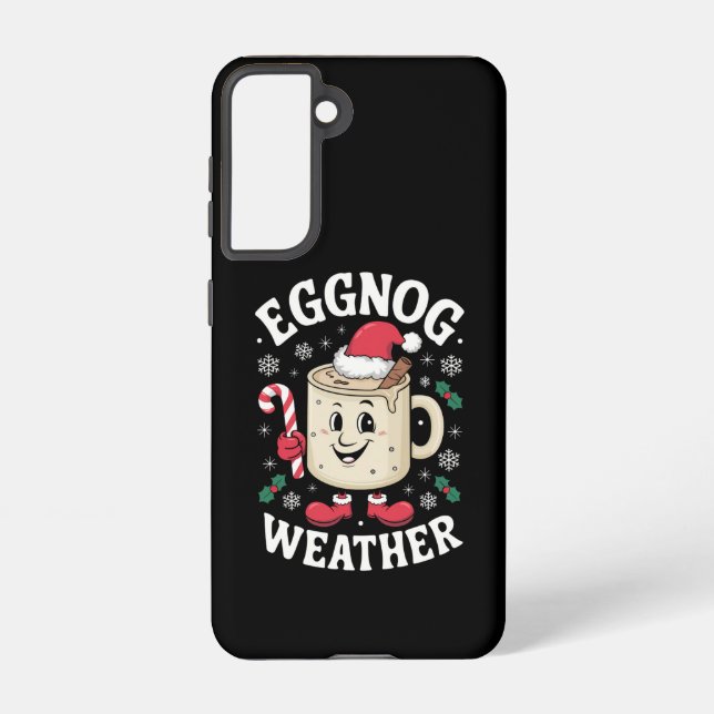 Eggnog Weather Christmas Retro Christmas Samsung Galaxy Case (Back)