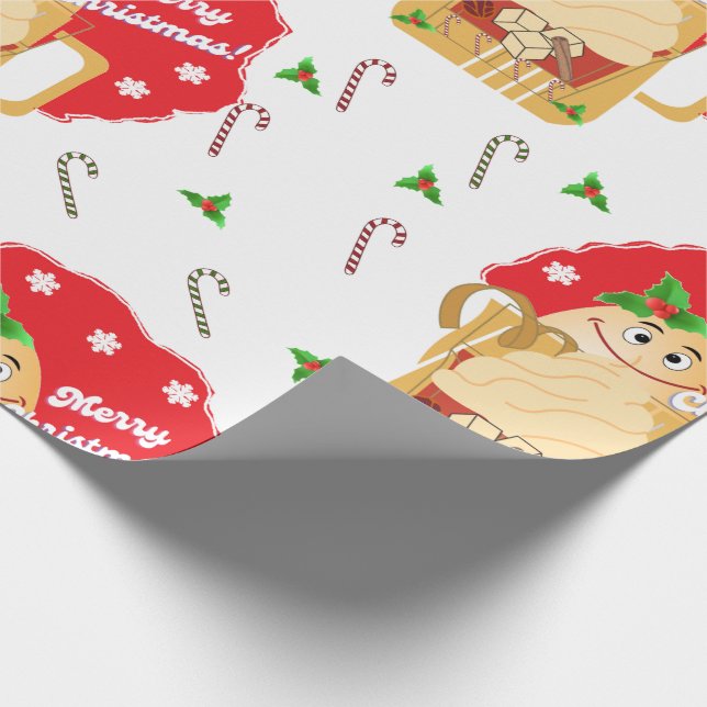 Eggnog Wrap Christmas 2023 Wrapping Paper (Corner)