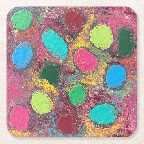 Eggnostic Square Paper Coaster