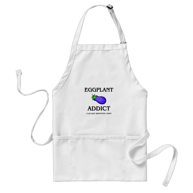 Eggplant Addict Adult Apron (Front)