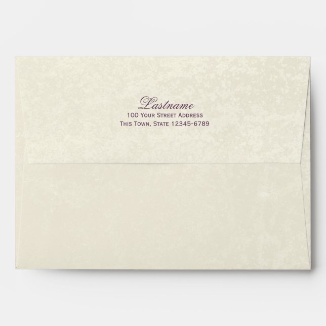 Eggplant and Ivory Envelope (Back (Top Flap))