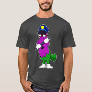Eggplant as Police officer with Baton T-Shirt