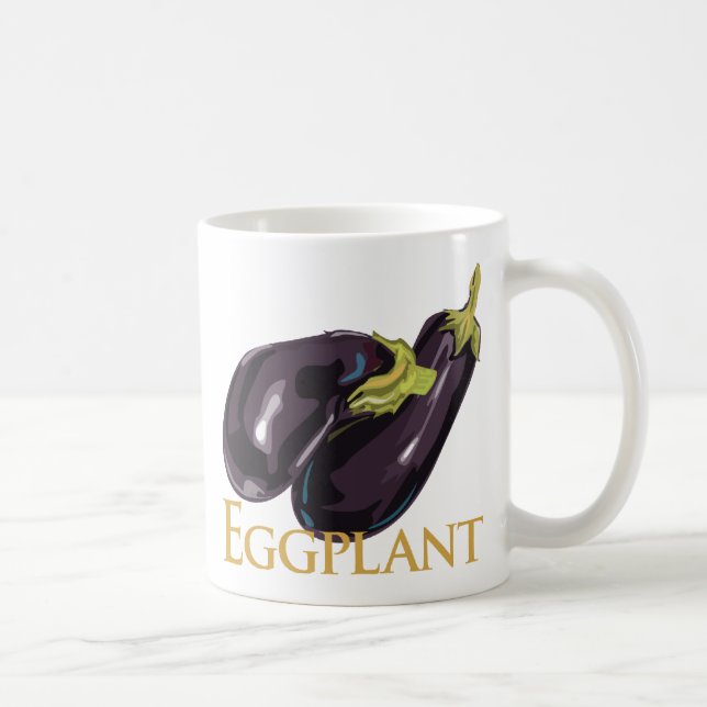 Eggplant Aubergine Coffee Mug (Right)