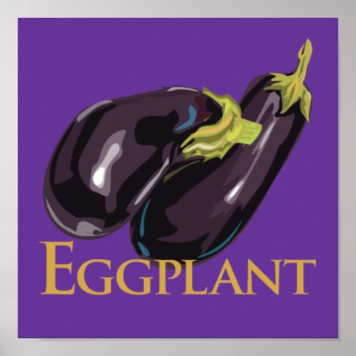 Eggplant Aubergine Poster