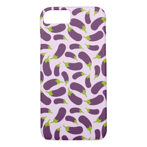Eggplant Aubergine Purple Vegetable Pattern Design iPhone 87 Case