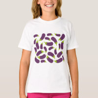 Eggplant Aubergine Purple Vegetable Pattern Design