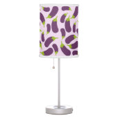 Eggplant Aubergine Purple Vegetable Pattern Design Table Lamp (Right)