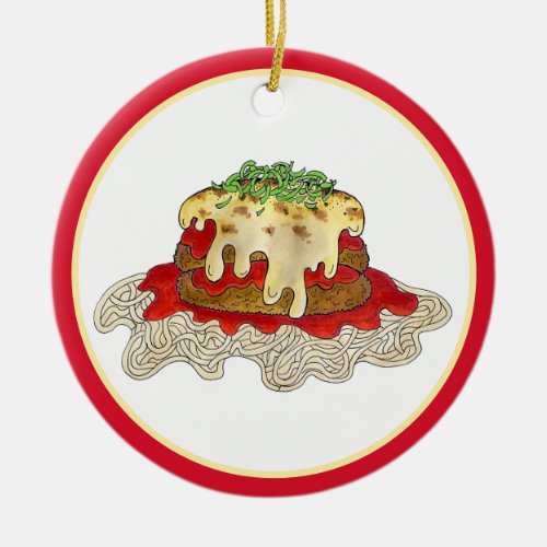 Eggplant Aubgergine Parm Parmesan Italian Food Ceramic Ornament