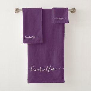 Eggplant Bath Towels Bathroom Elegant Stylish