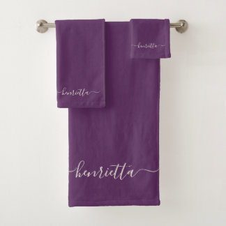 Eggplant Bath Towels Bathroom Elegant Stylish