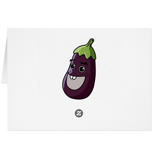 Eggplant cartoon (Back Horizontal)