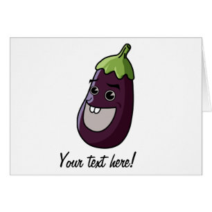 Eggplant cartoon cards