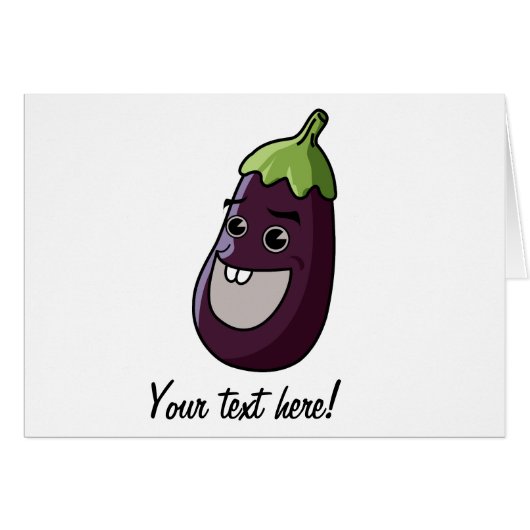 Eggplant cartoon cards (Front Horizontal)