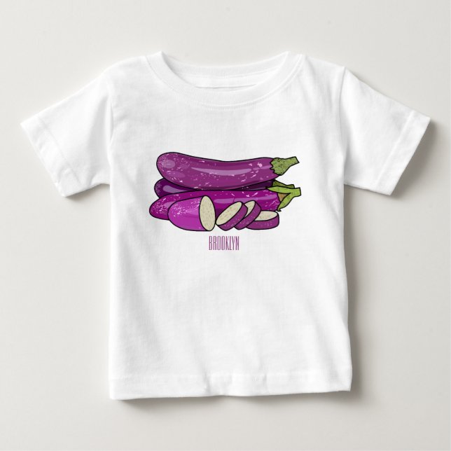 Eggplant cartoon illustration baby T-Shirt (Front)