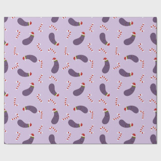 eggplant christmas wrapping paper