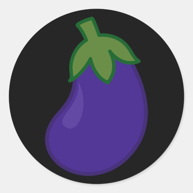 Eggplant Classic Round Sticker (Front)
