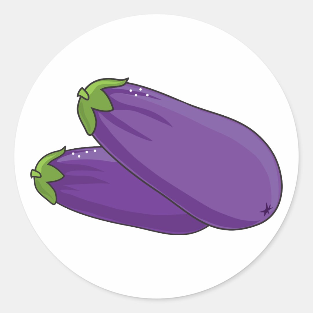 Eggplant Classic Round Sticker Zazzle