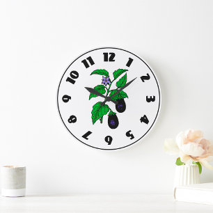 Eggplant Clock