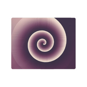 Eggplant Color Shade Twirl Metal Print