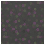 eggplant, dark purple, olive and black polka dots fabric
