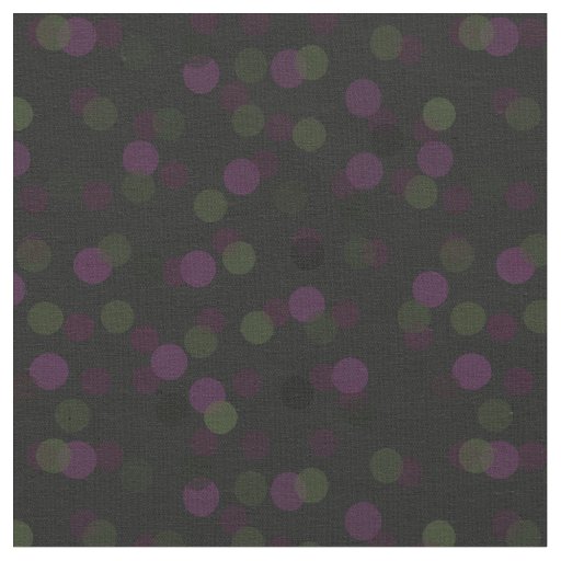 eggplant, dark purple, olive and black polka dots fabric