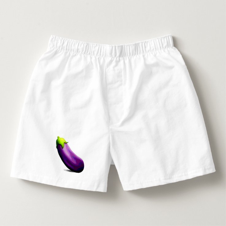 Eggplant emoji boxers Zazzle