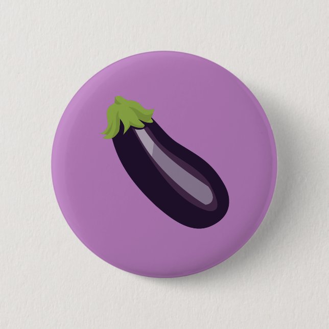 Eggplant Emoji Button (Front)
