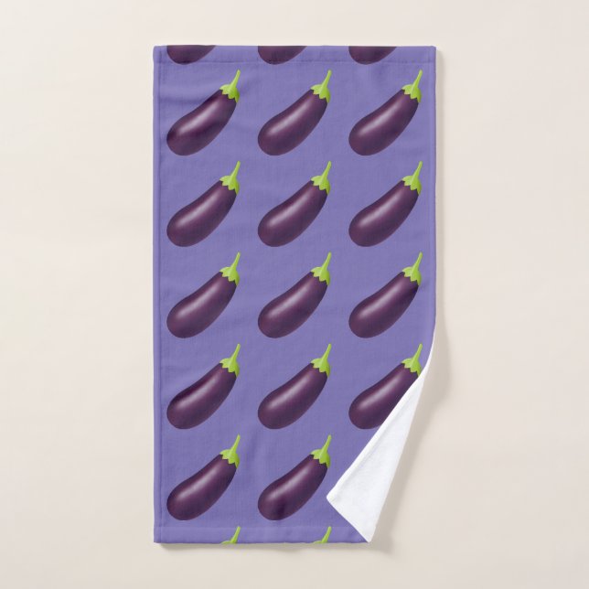 Eggplant Emoji Hand Towel (Hand Towel)